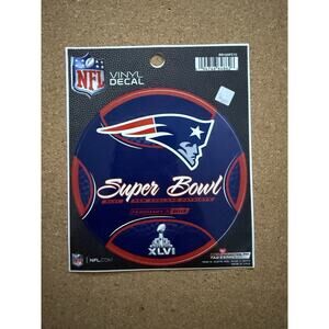NFL New England Patriots Super Bowl XLVI Champions Vinyl Decal Sticker 2012